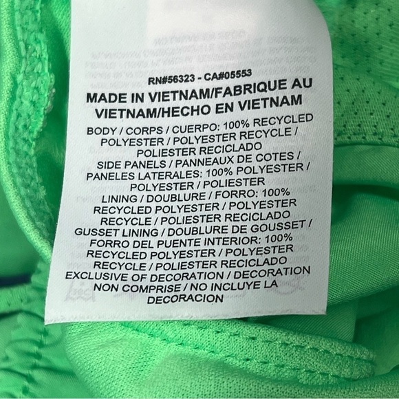 NIKE DRIFIT Women's Running Shorts Lined Neon Green Purple Trim Size M 3" Inseam - Picture 15 of 16